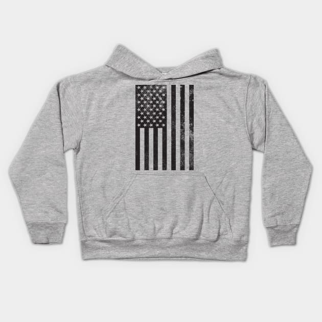 US Flag textured Kids Hoodie by Echo9Studio